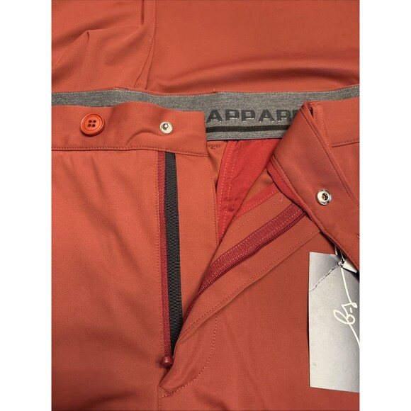 Boston Scott Men's Golf Tech Performance Pants Merlot Size 36 X 33 NWT - Picture 7 of 9